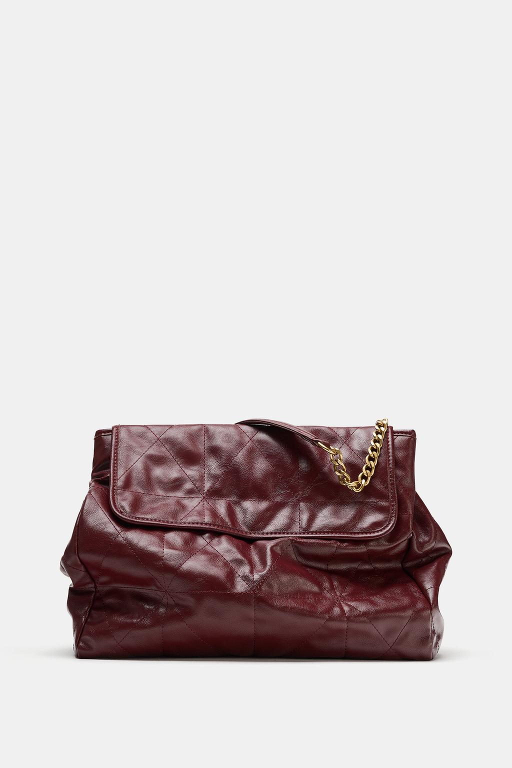 کیف چرم زرشکی